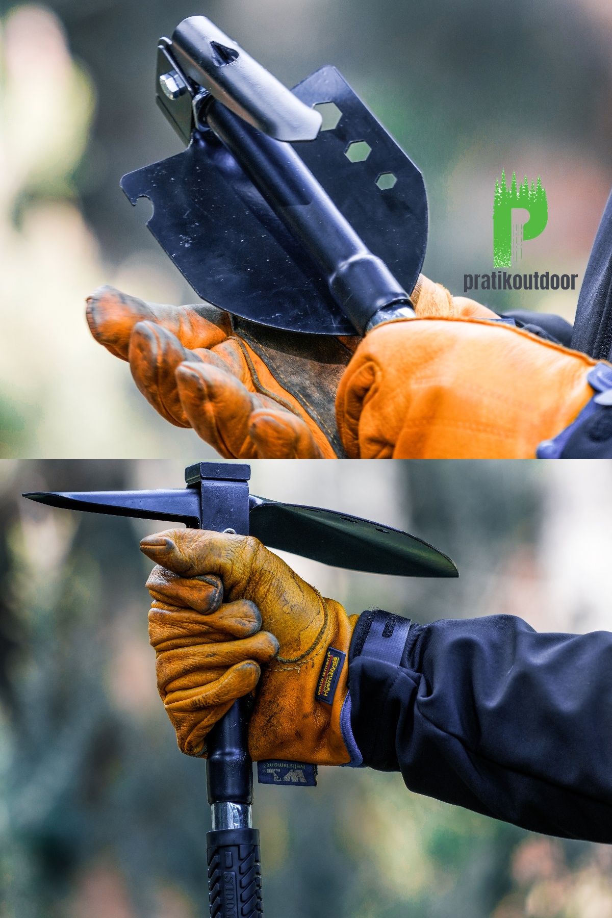 Katlanır Kamp Küreği, Çekiç, Çapa, Multitool Kürek Seti