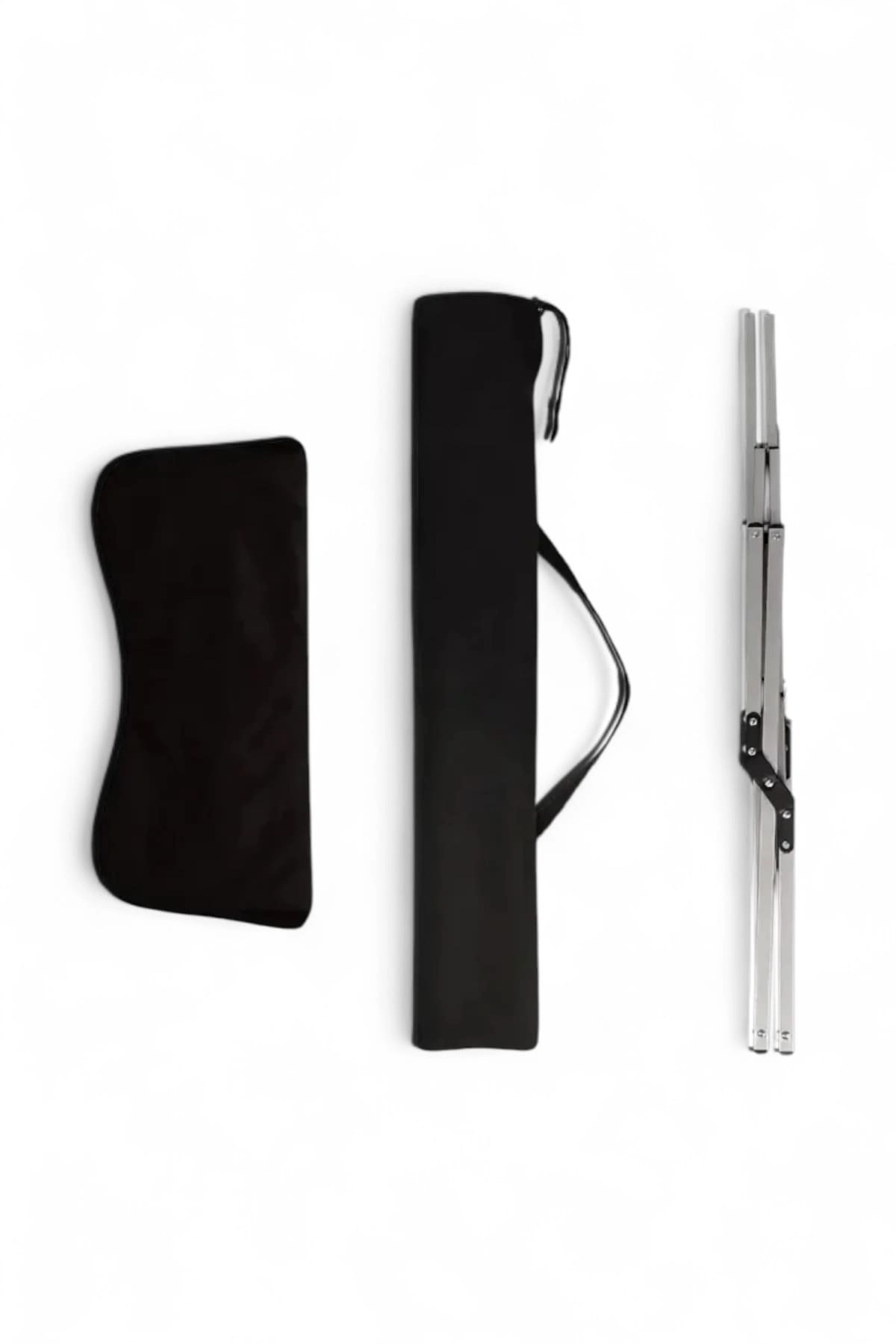 Katlanabilir Lüx Kamp ve Piknik Sandalyesi - Kalın Alüminyum İskelet - Taşıma Çantalı - Siyah