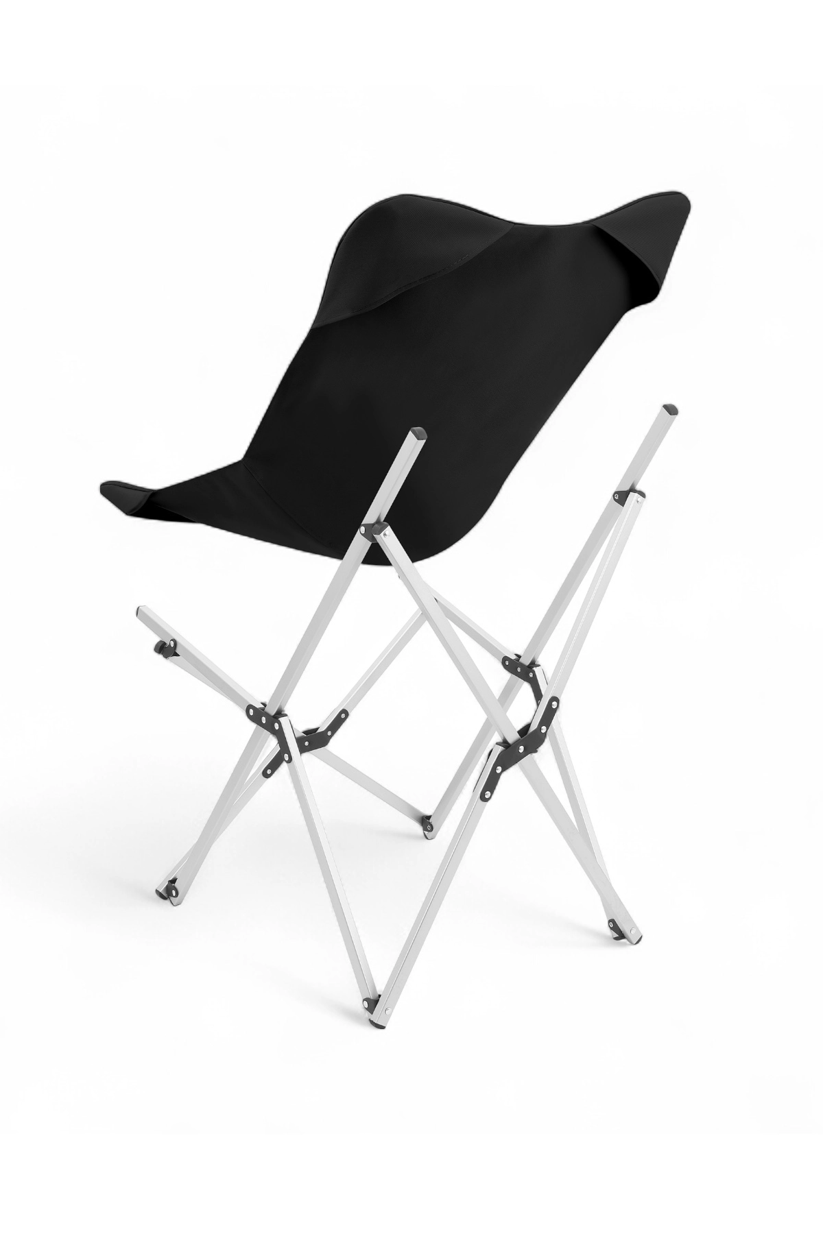 Katlanabilir Lüx Kamp ve Piknik Sandalyesi - Kalın Alüminyum İskelet - Taşıma Çantalı - Siyah