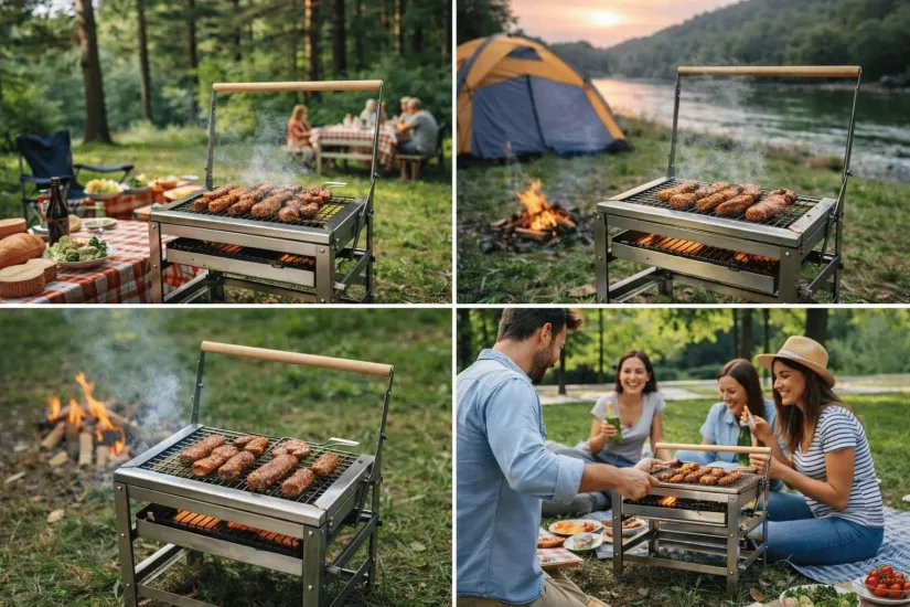 Taklalı Paslanmaz Mangal