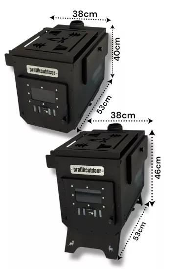 Kuzineli Katlanır Ayaklı Kamp Sobası