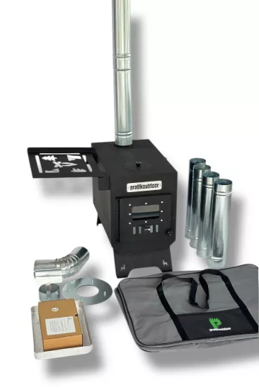 Kuzineli Katlanır Ayaklı Kamp Sobası