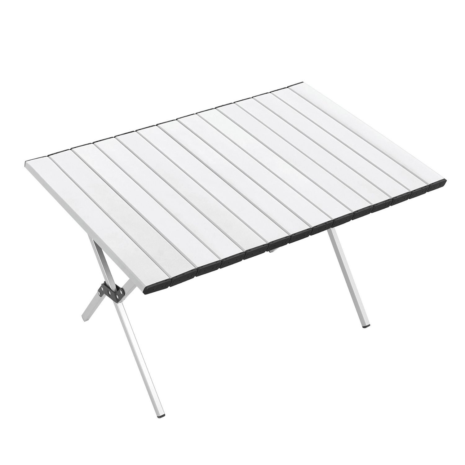 Katlanabilir Alüminyum Kamp ve Piknik Masası, Omuz Askılı Taşıma Çantasıyla L , Gümüş Renk