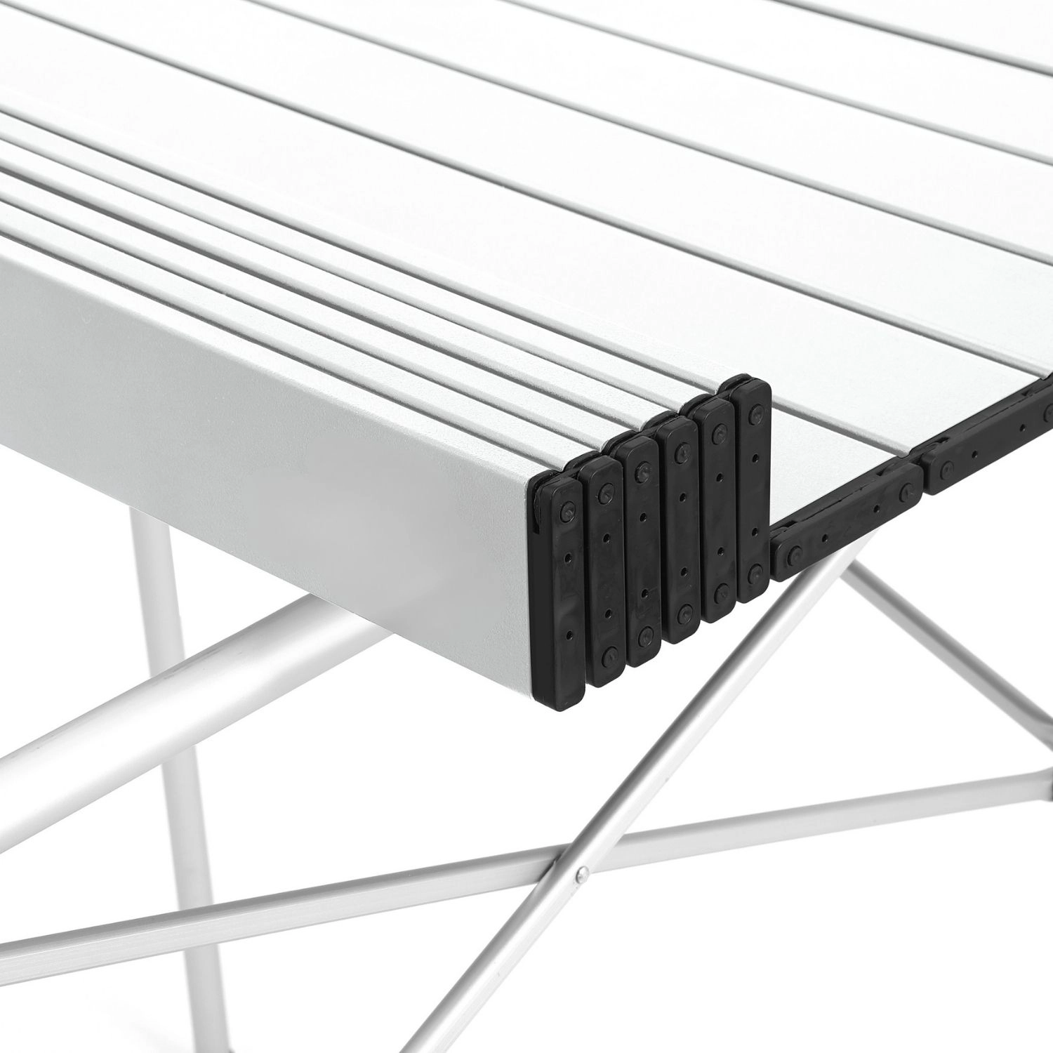 Katlanabilir Alüminyum  Kamp ve Piknik Masası, Omuz Askılı Taşıma Çantasıyla XL, Gümüş Renk